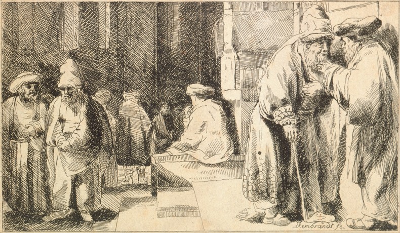 Jews in the Synagogue od Rembrandt van Rijn