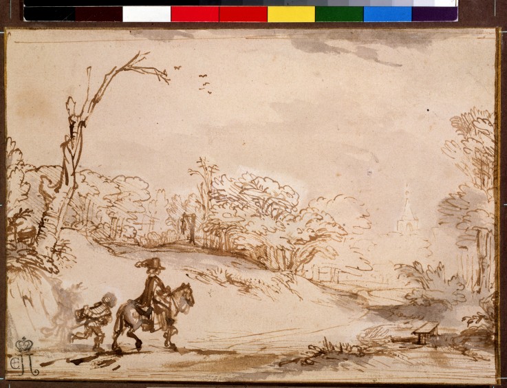 Landscape with a Horseman od Rembrandt van Rijn