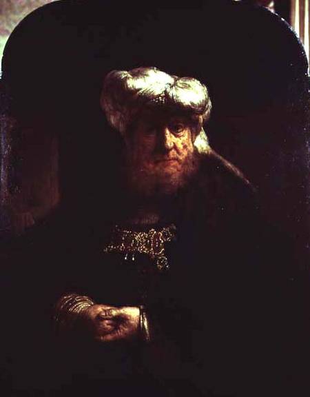 Man in Oriental Costume (possibly King Ussiah Stricken With Leprosy) od Rembrandt van Rijn