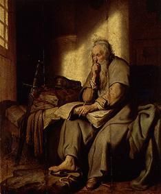 Paulus in prison. od Rembrandt van Rijn