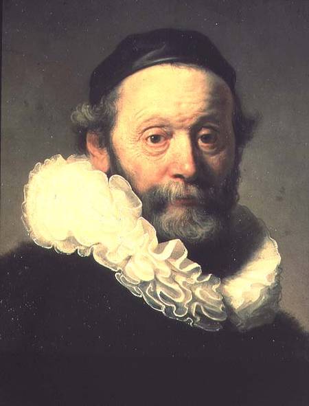 Portrait of Johannes Uyttenbogaert (detail) od Rembrandt van Rijn