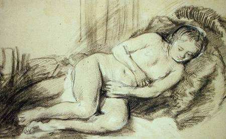Reclining Female Nude od Rembrandt van Rijn