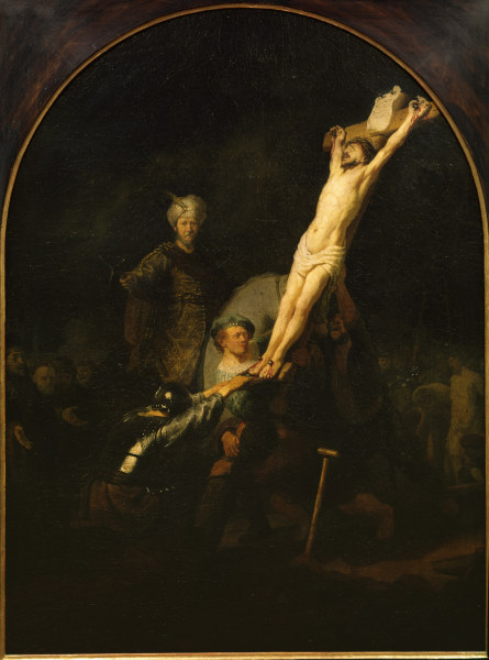 Rembrandt / Erection of the Cross. od Rembrandt van Rijn