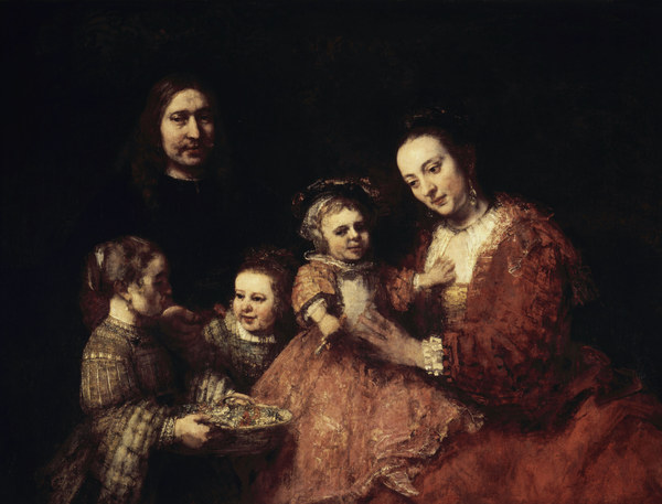Rembrandt/ Family portrait/ 1668 od Rembrandt van Rijn