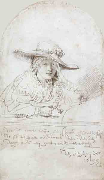 Saskia van Uylenburch od Rembrandt van Rijn