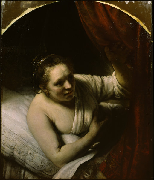 Rembrandt, Junge Frau im Bett od Rembrandt van Rijn