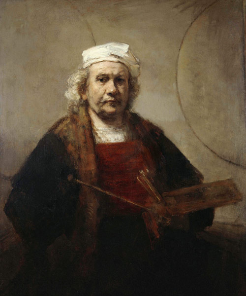 Self portrait with two circles od Rembrandt van Rijn