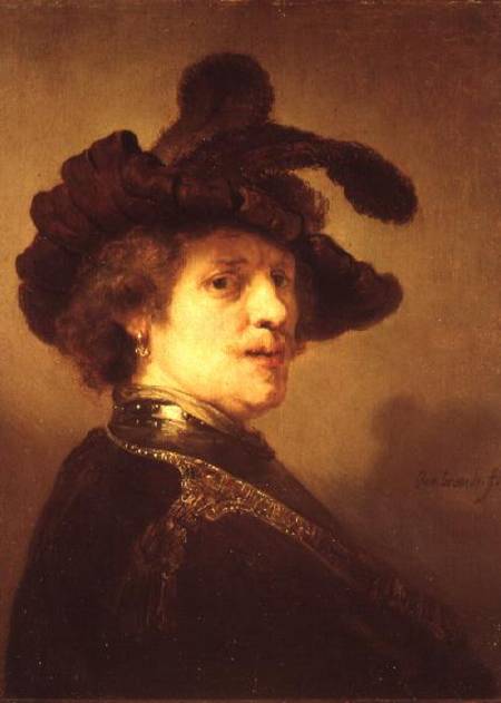 Self Portrait in Fancy Dress od Rembrandt van Rijn