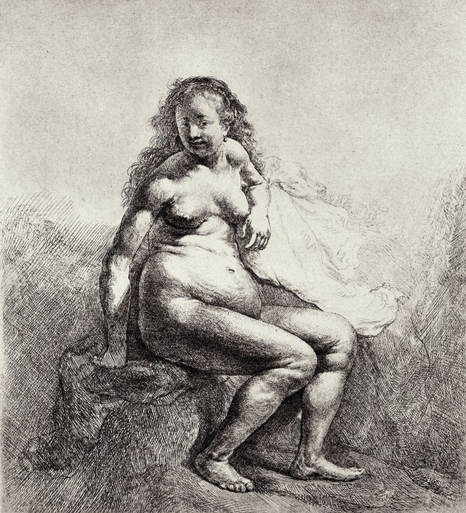Seated nude woman od Rembrandt van Rijn