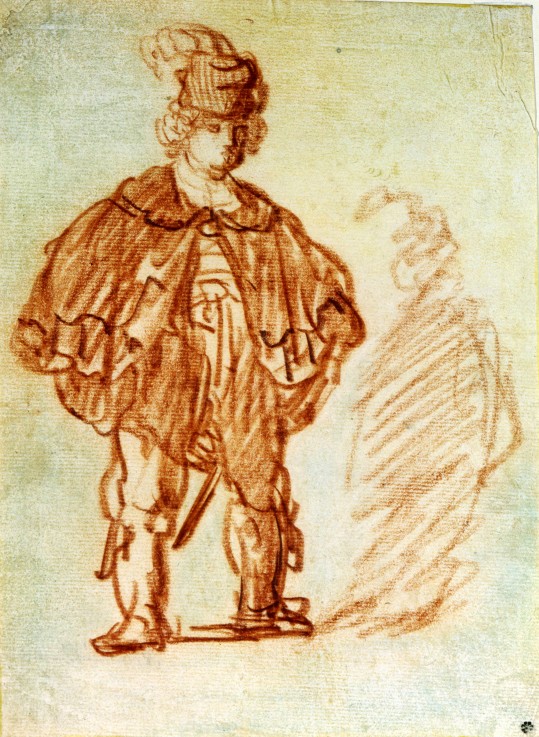 Standing Actor od Rembrandt van Rijn