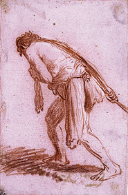 Study of a man who pulls a rope. od Rembrandt van Rijn