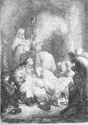 The Circumcision (pen & ink on paper) od Rembrandt van Rijn