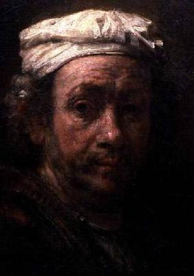 Portrait of the Artist at His Easel, detail of the face