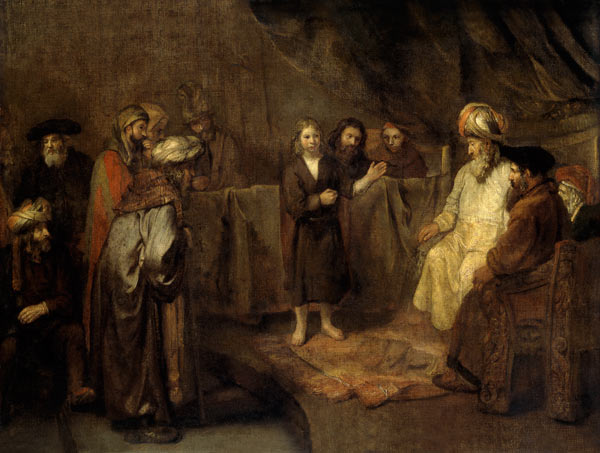 The Twelve Year Old Jesus in front of the Scribes od Rembrandt van Rijn
