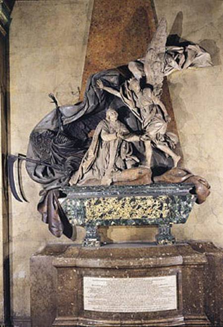 Tomb of Jean Baptiste Joseph Languet de Gergy (1675-1750) completed in 1753 (marble & stone) od Rene Michel Slodtz