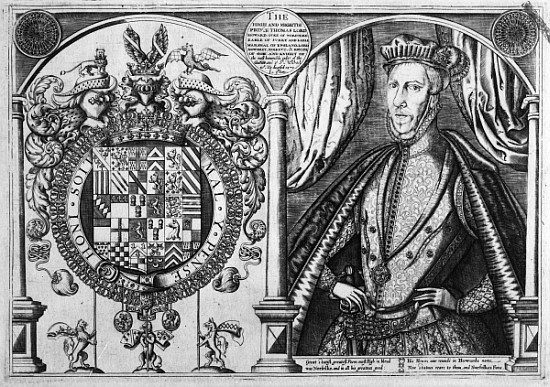 Thomas Howard, 4th Duke of Norfolk and his coat of arms od Renold Elstrack