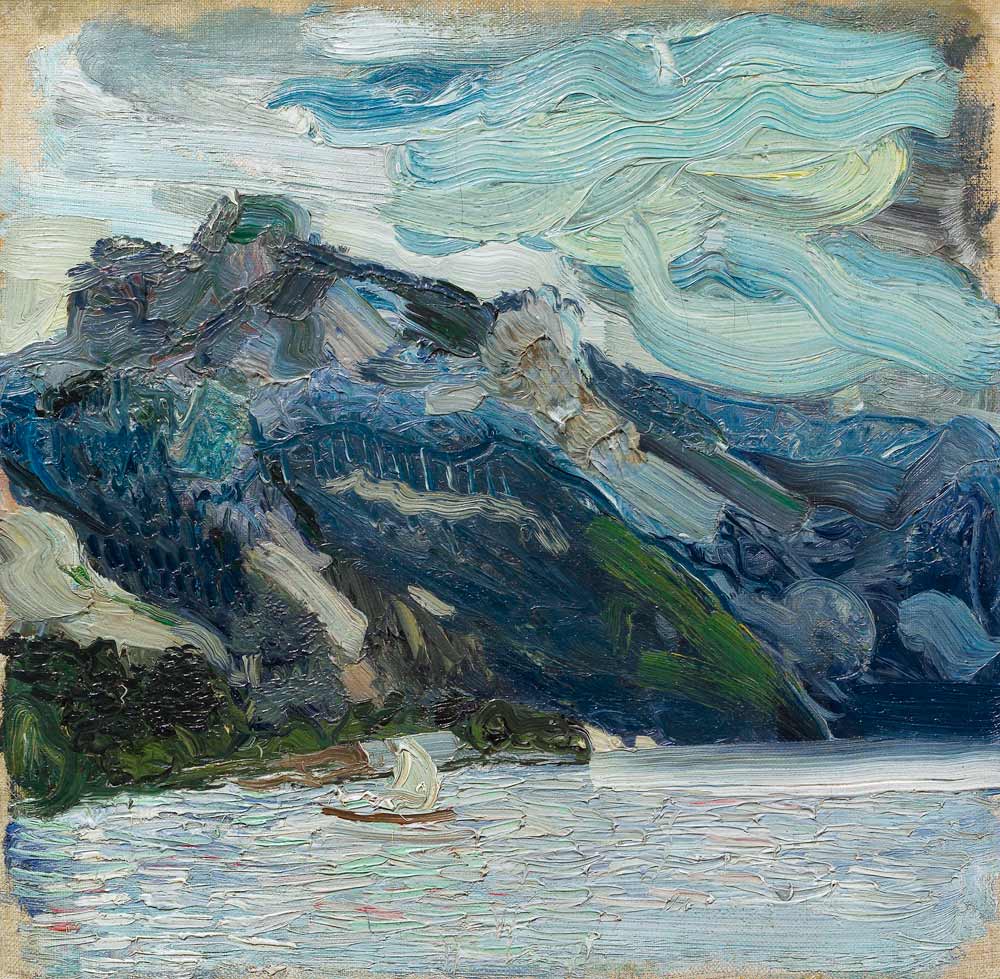 Lake Traun with Mountain Sleeping Greek od Richard Gerstl