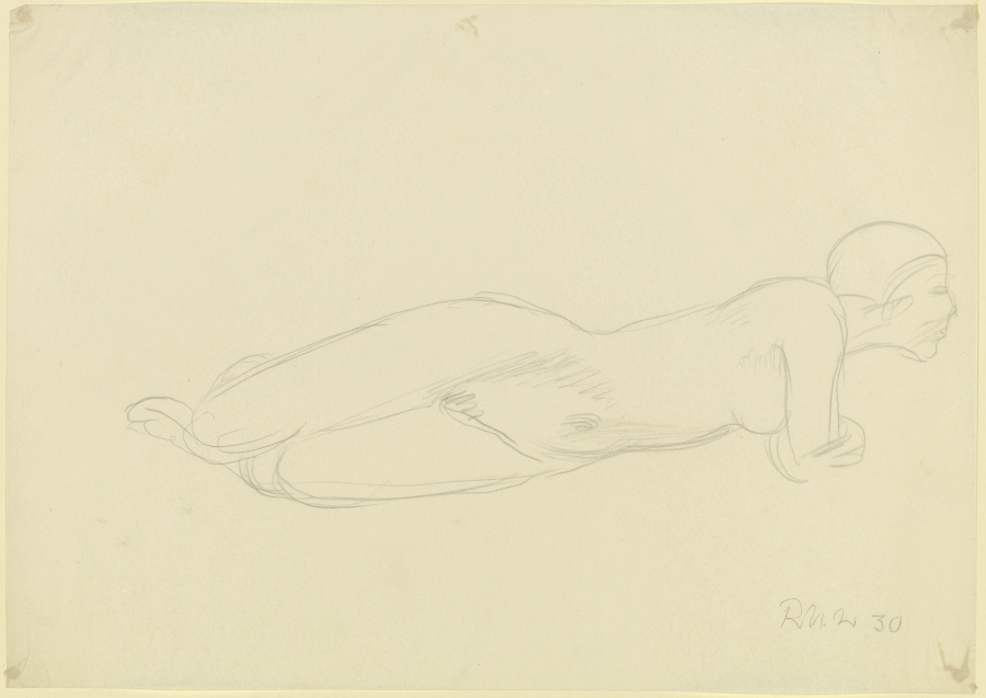 Female nude, reclining od Richard Martin Werner