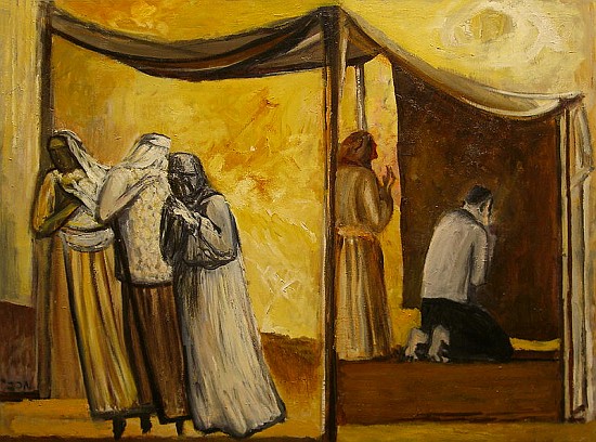 Abraham Praying (oil on canvas)  od Richard  Mcbee