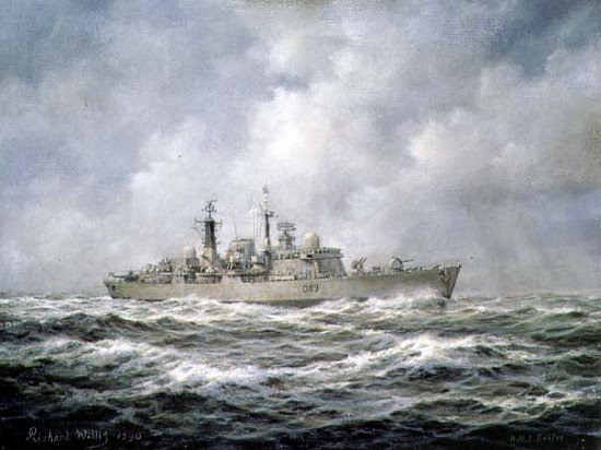 H.M.S. Exeter, Type 42 (Batch 2) Destroyer, 1990  od Richard  Willis