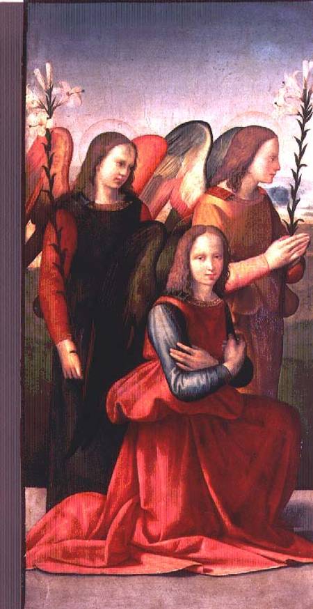 Three angels (panel) (pair of 80359) od Ridolfo Ghirlandaio