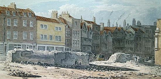 View of the Remains of Old London Wall od Robert Blemell Schnebbelie