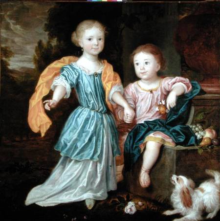 Portrait of a Young Girl and Boy, said to be the children of Sir William Reynolds Lloyd od Robert Byng or Bing