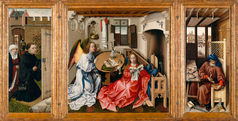 The Annunciation (Mérode Altarpiece) od Robert Campin
