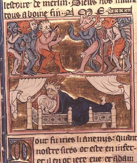 Ms Fr. 95 f.113v Council of Demons od Robert de Boron