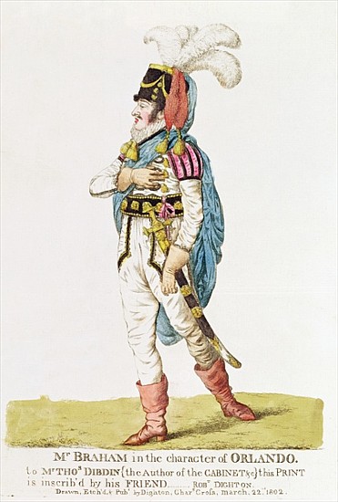M.John Braham (1777-1856) the character of Orlando od Robert Dighton