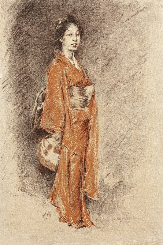 Japanese Woman in Kimono od Robert Frederick Blum