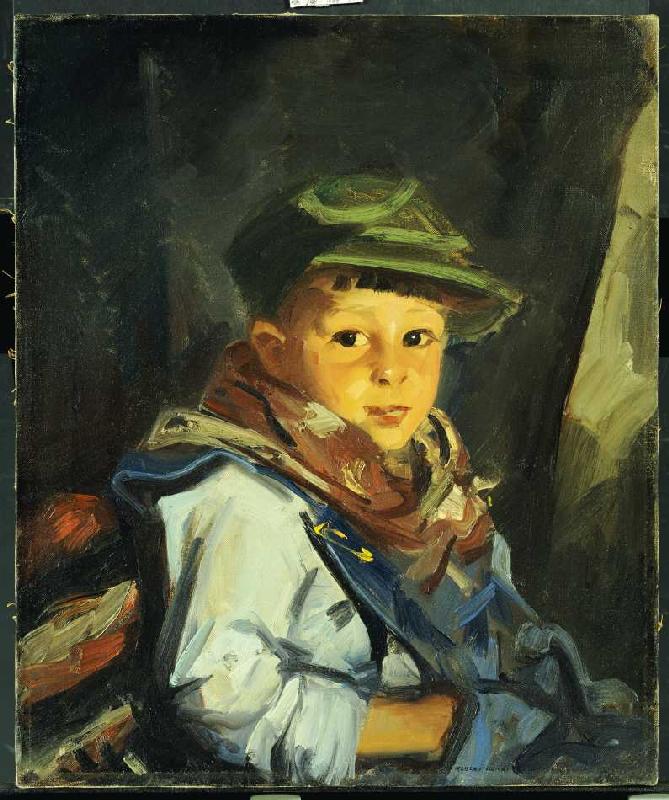 Junge mit grüner Kappe (Chico) od Robert Henri
