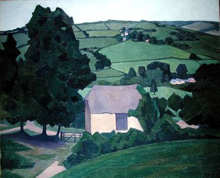 Landscape with Thatched Barn od Robert Polhill Bevan