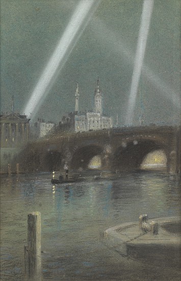War Searchlights over London Bridge od Robert Randoll