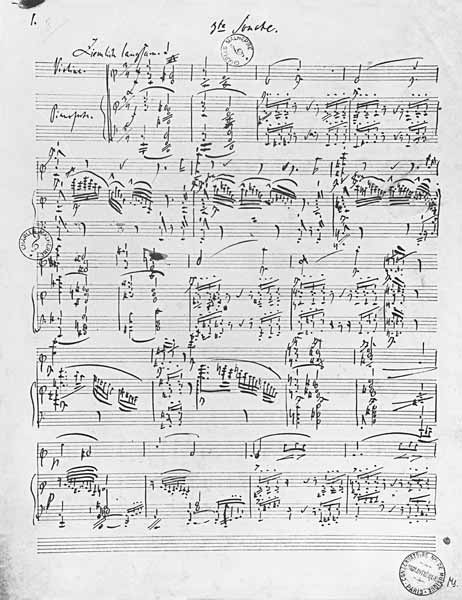 Third Sonata for piano and violin od Robert Schumann