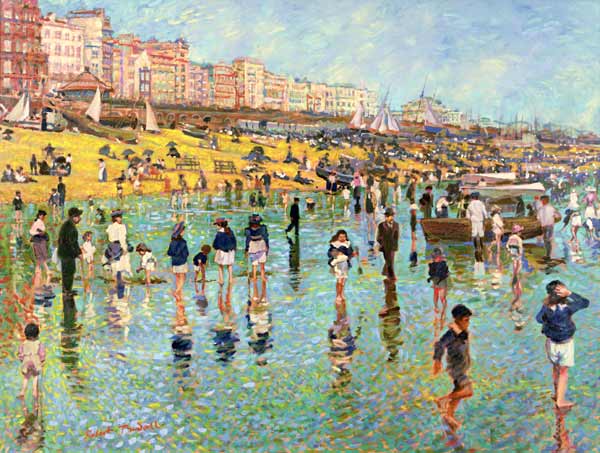 Passing Time on Brighton Beach  od Robert  Tyndall
