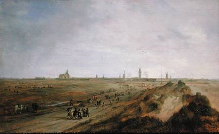 Landscape with a view of Ostend od Robert van den Hoecke