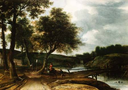 A Wooded River Landscape od Roelandt Roghman