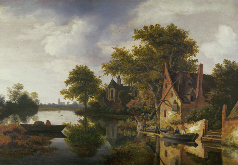 River Landscape od Roelof van Vries