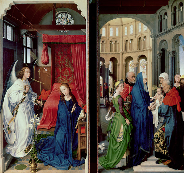 The Annunciation and the Presentation in the Temple od Rogier van der Weyden