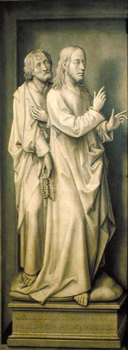 Christ and a Disciple, from the Redemption Triptych od Rogier van der Weyden