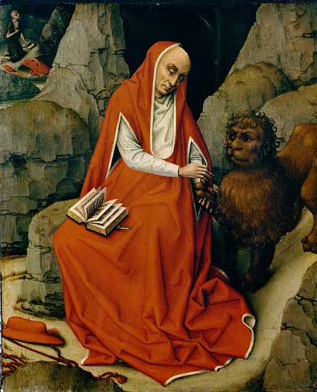 Saint Jerome in the Desert od Rogier van der Weyden