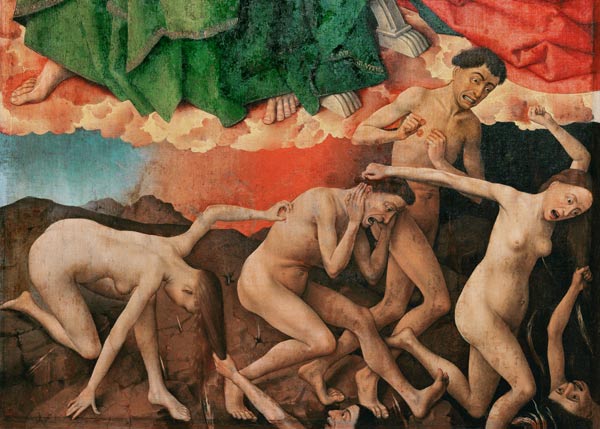 The Last Judgement, detail of the entrance of the damned into hell od Rogier van der Weyden