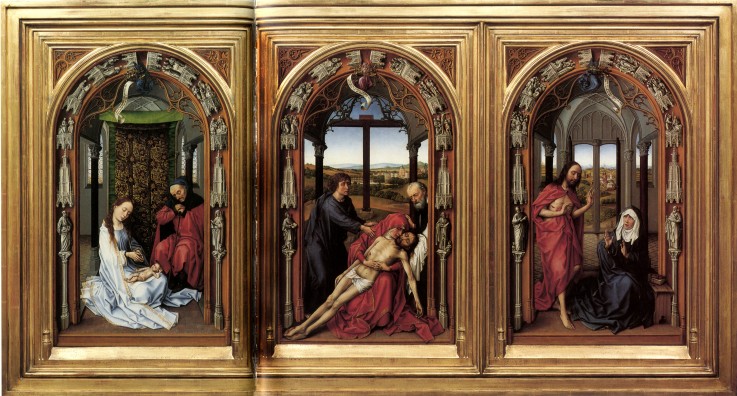 Triptych of Our Fair Lady (Miraflores Altarpiece) od Rogier van der Weyden