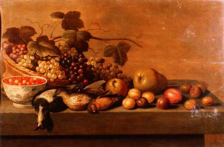 Still Life of Fruit and Game Birds od Roloef Koets