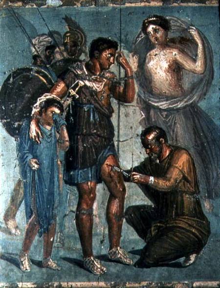 Aeneas injured, from Pompeii od Roman