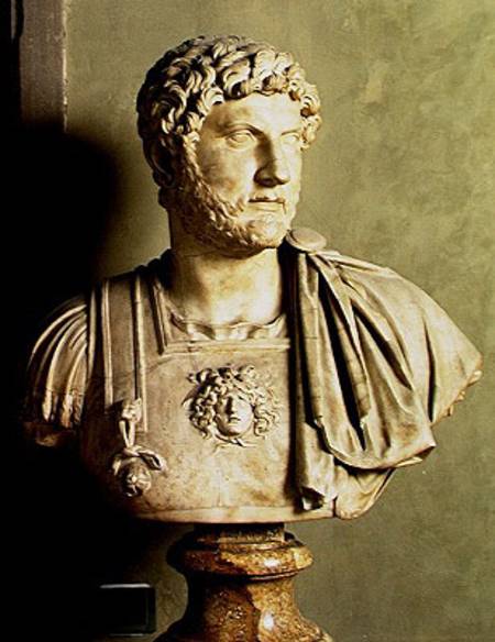 Bust of Emperor Hadrian (76-138 AD) od Roman