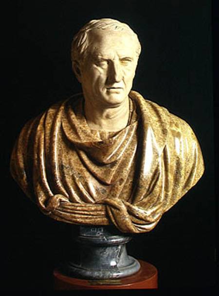 Bust of Marcus Tullius Cicero (106-43 BC) (marble & stone) od Roman