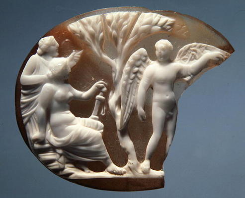 Cameo depicting Icarus and Daedalus, 27 BC-AD 14 (sardonyx) od Roman