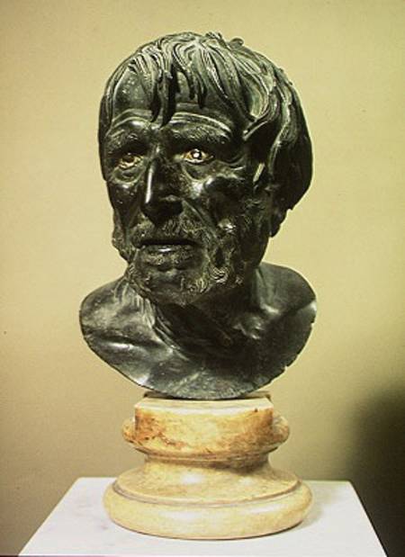 Head of Seneca (c.4 BC-65 AD) od Roman